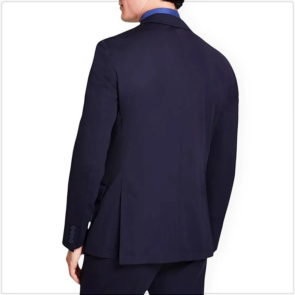 Calvin Klein Navy Malbin Slim Fit Stretch Wool Sport Coat Jacket NWT New 42R